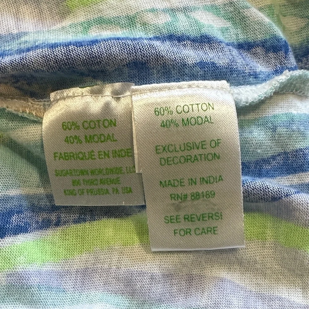 Lilly Pulitzer Blue and Green Striped Swim tank top size S - Picture 4 of 5
